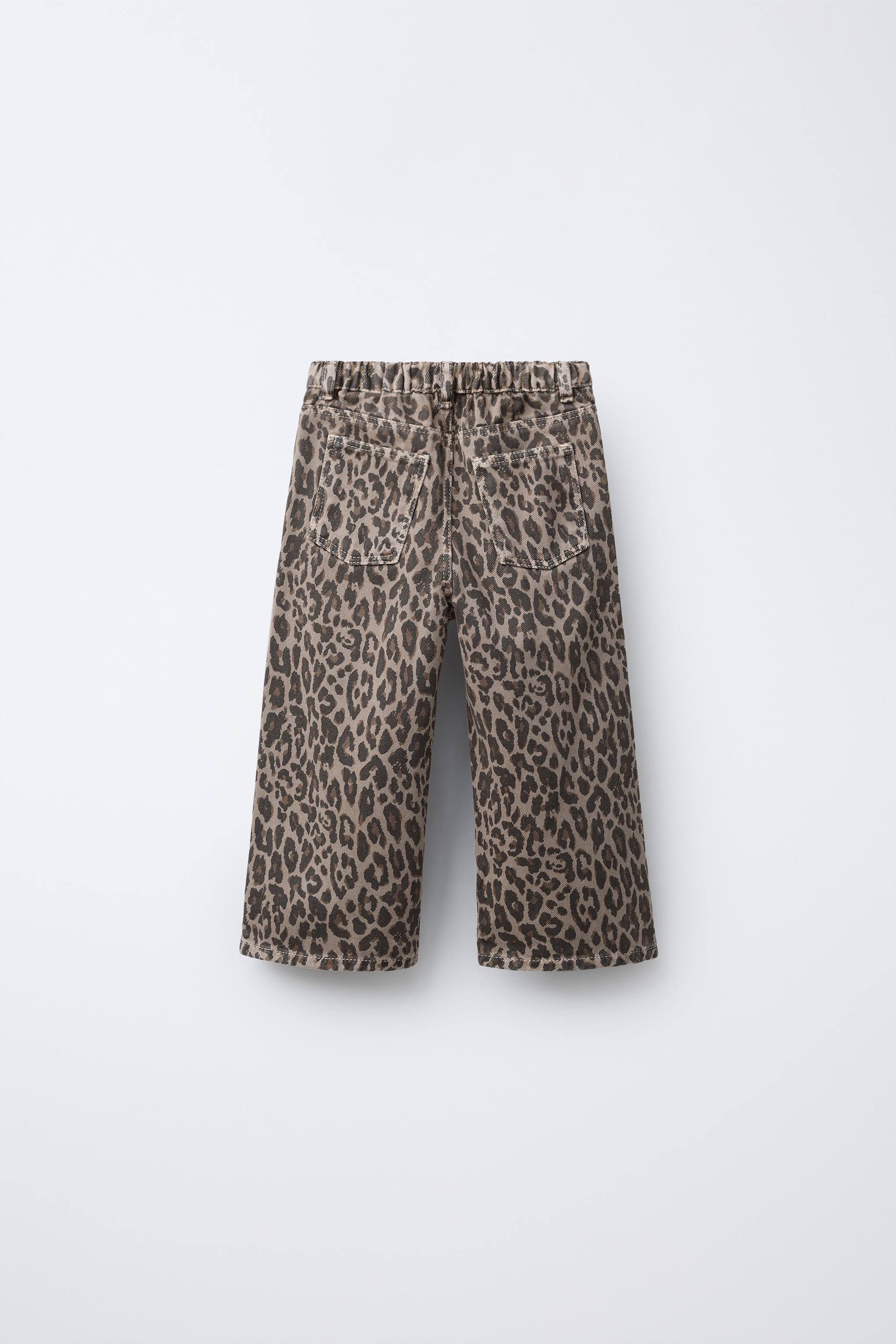ANIMAL PRINT TWILL PANTS